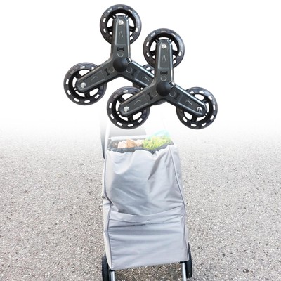 2x Folding Grocery Cart Tri Räder Ersetzen Sie Teile Utility Cart
