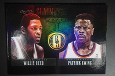 2013-14 Panini Gold Standard Willis Reed Patrick Ewing #14 Dual Black 1/1 DA398