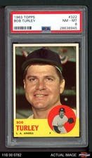 1963 Topps #322 Bob Turley Angels PSA 8 - NM/MT