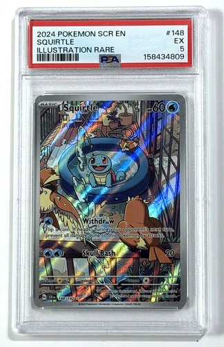 2024 POKEMON SCR EN SQUIRTLE ILLUSTRATION RARE 148/142 PSA 5