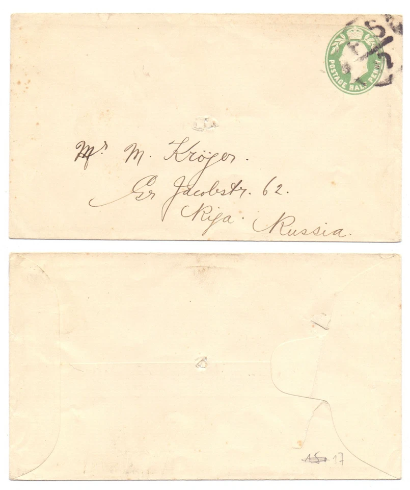 130495 - Entero - Sobre a Riga, Rusia - Imagen 1 de 1