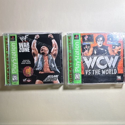 Sony PlayStation 1 WWF War Zone & WCW Vs. the World - Wrestling Bundle