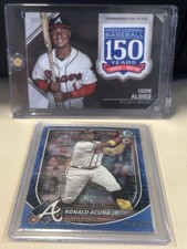 2025 Bowman - Ronald Acuña Jr. Refractor /150 Ozzie Albies Patch. Braves