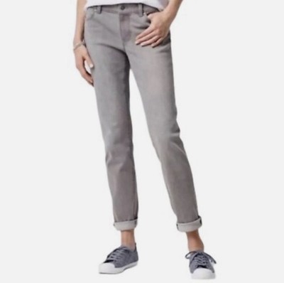 NWT Talbots Earl Grey Denim Simply Flattering Boyfriend 10 Ankle Jeans Stretch