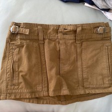 Dark Green Brandy Melville John Galt Cargo Skit Latch Pockets Mini Skirt O/S