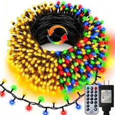 echosari Christmas Lights 66Ft, 400 LED Connectable Dual Color Changing String
