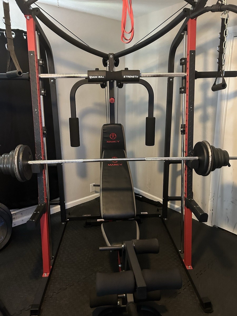 MARCY トレーニングマシン 黒/赤 Marcy MD-7492 Deluxe All In One Trainer With Weight Plates In