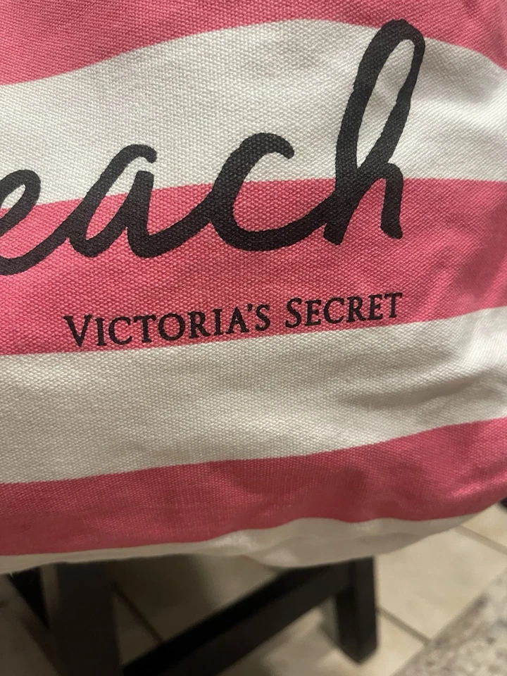 Bolso de Mano Victoria Secret Día de Playa Extra Grande Rosa Informal Chic Lujo Foto 2 de 4