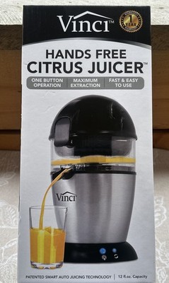 Vinci Hands-Free Electric Citrus Juicer | 1-Button Easy Press Lemon Lime Orange 