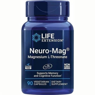 Life Extension Neuro-Mag Magnesium L-Threonate 144 mg 90 Veg Caps Free Shipping