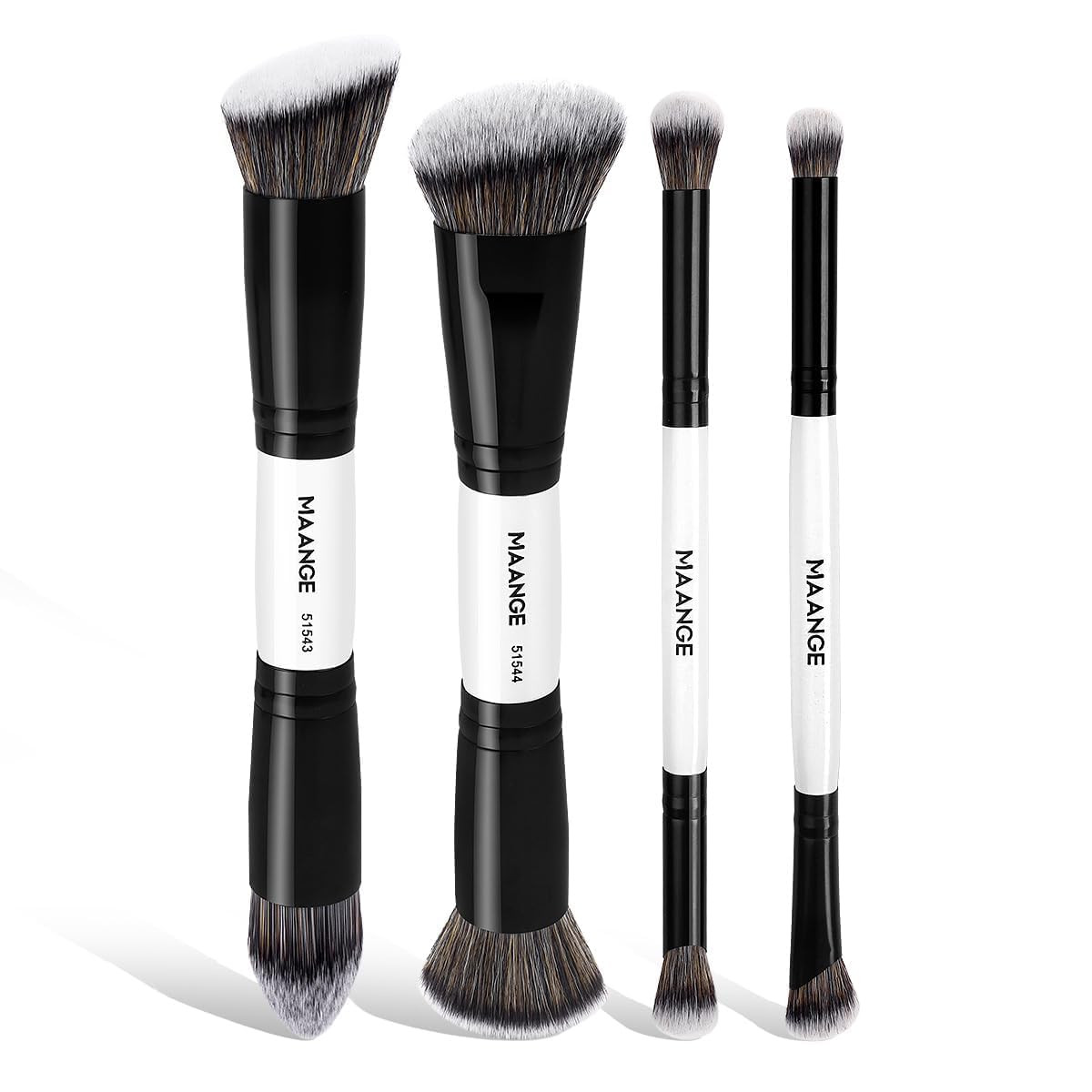 MAANGE 4 PCS Foundation Contour Conceal Brush Set, Makeup Brushes, Eyeshadow Con