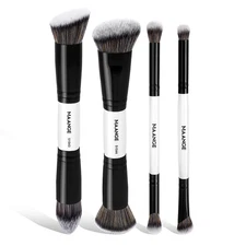 MAANGE 4 PCS Foundation Contour Conceal Brush Set, Makeup Brushes, Eyeshadow Con