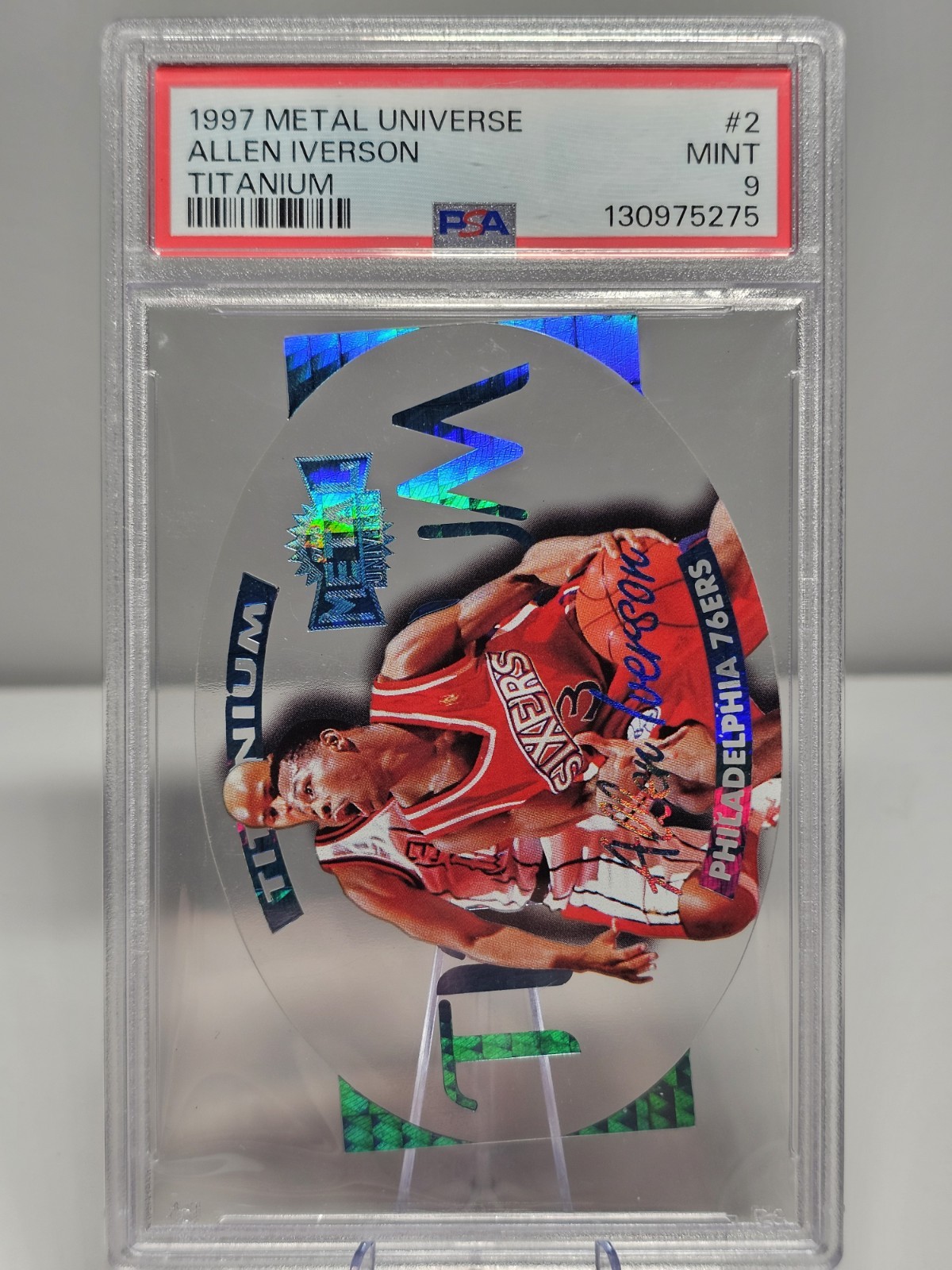 1997 Skybox Metal Universe Titanium - Allen Iverson #2 (PSA 9)