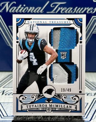 2025 National Treasures Tetairoa McMillan Rookie Dual-Patch Purple(ROY)#/49   