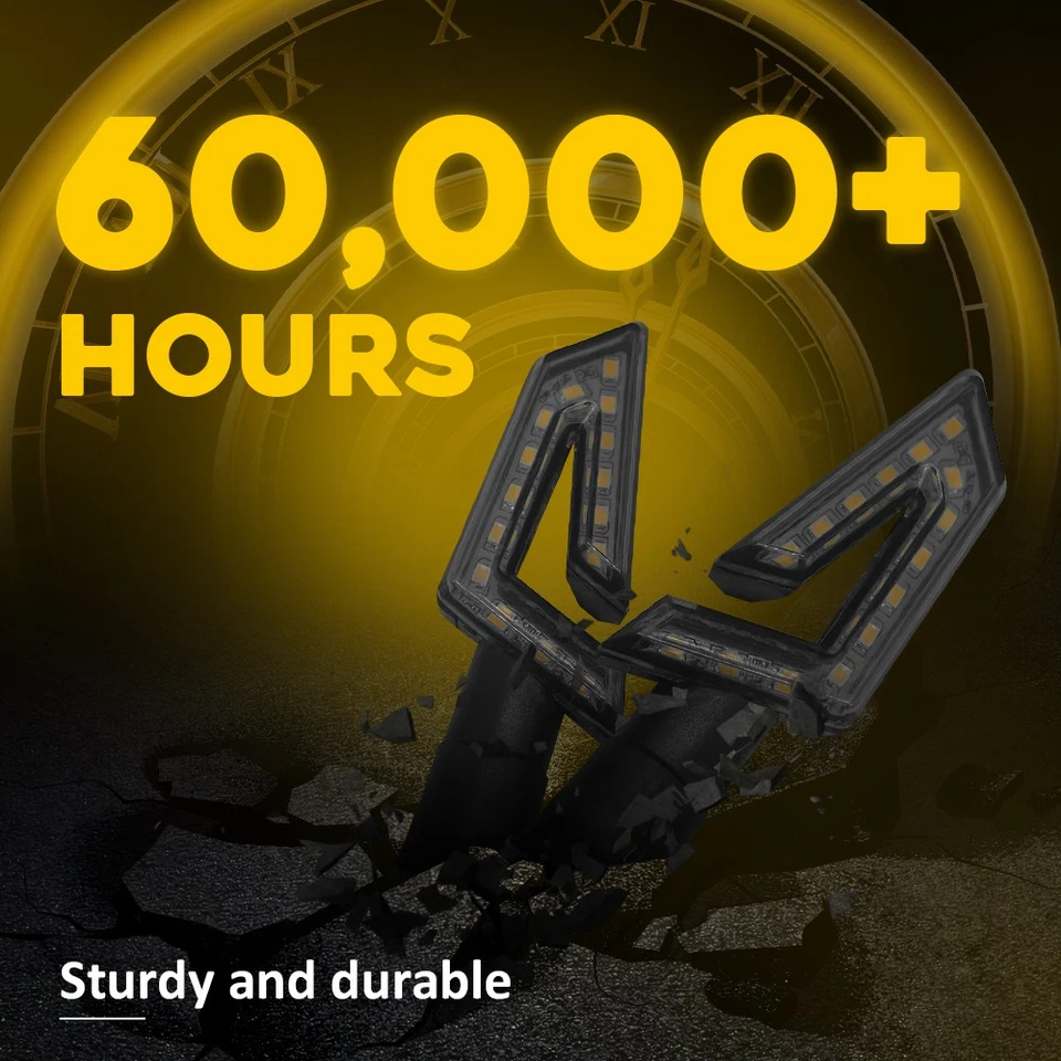 4X Señales de giro LED ámbar brillante para motocicleta intermitentes delanteros/traseros universales Foto 4 de 4