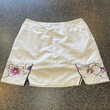 Adidas ClimaCool Womens Skort White Tennis Golf Size 10 Floral
