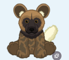 Webkinz Signature African Wild Dog WKS1066 brown hound hyena Virtual code msgd