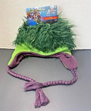 NEW Marvel Kids Avengers Assemble Fleece Hulk Laplander Hat | Child Size 8+