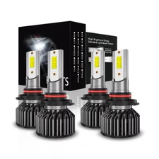 AJHGFOW 9005 9006 Canbus LED Headlights Kit Bulbs 6000K High Low Beam White 70W