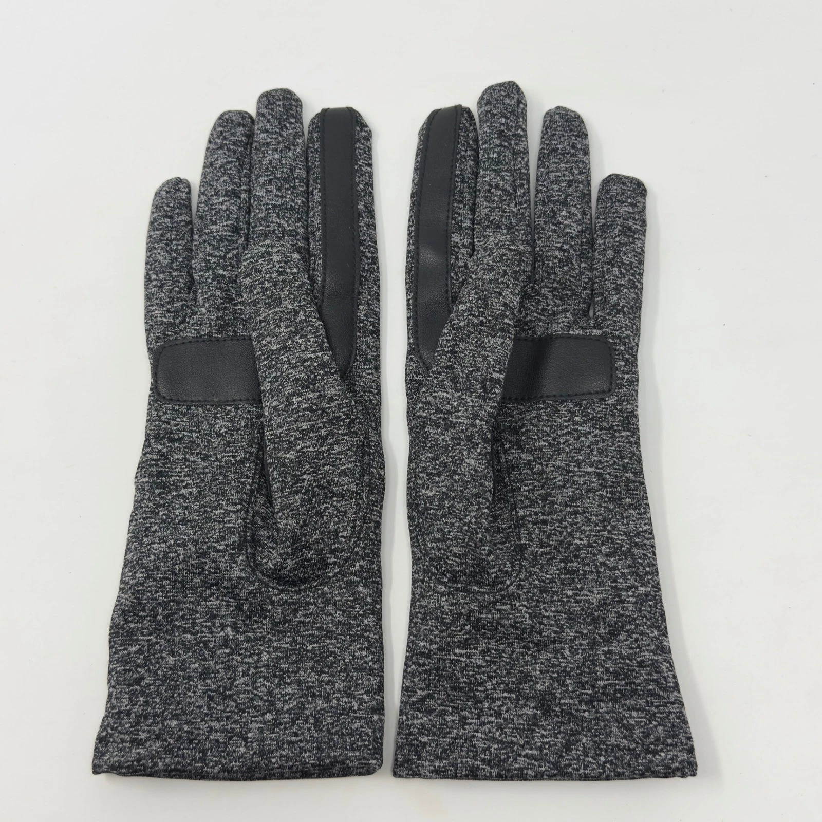 Isotoner Womens SmarTouch Gray Marl Spandex Gloves Fleece Lined Grip 21524 OS
