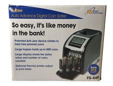 New Royal Sovereign FS-44P 4-Row Dynamic Digital Coin Sorter 800 Ct Hopper