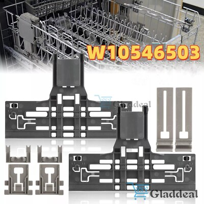 #ad 8Pcs W10546503 Upper Rack Adjuster for Whirlpool Dishwasher W10195840 W10195839 $14.74