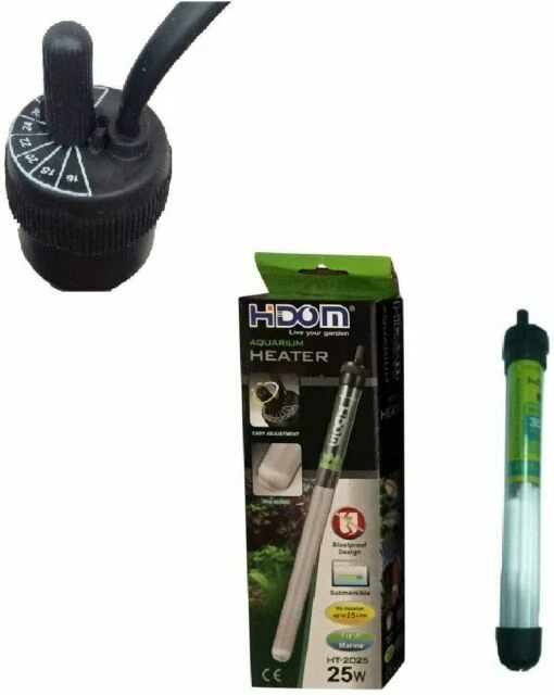 Hidom HT-2025 Submersible Thermostat Heater for Aquariums - Black