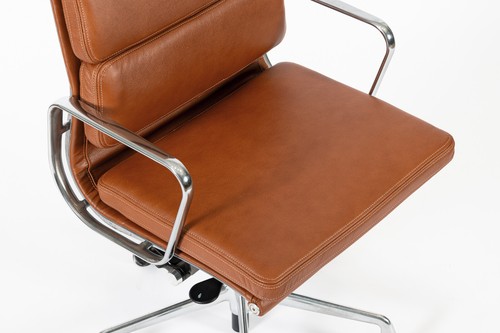 Herman Miller Eames Tall Brown Leather Office Chair Soft Pad - Picture 12 of 13