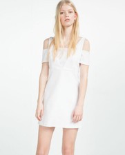 ZARA CUT OUT WHITE DRESS SIZE Medium