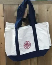NEW Trader Joe's Logo Canvas Shopping Bag Cotton & Polyester Reusable