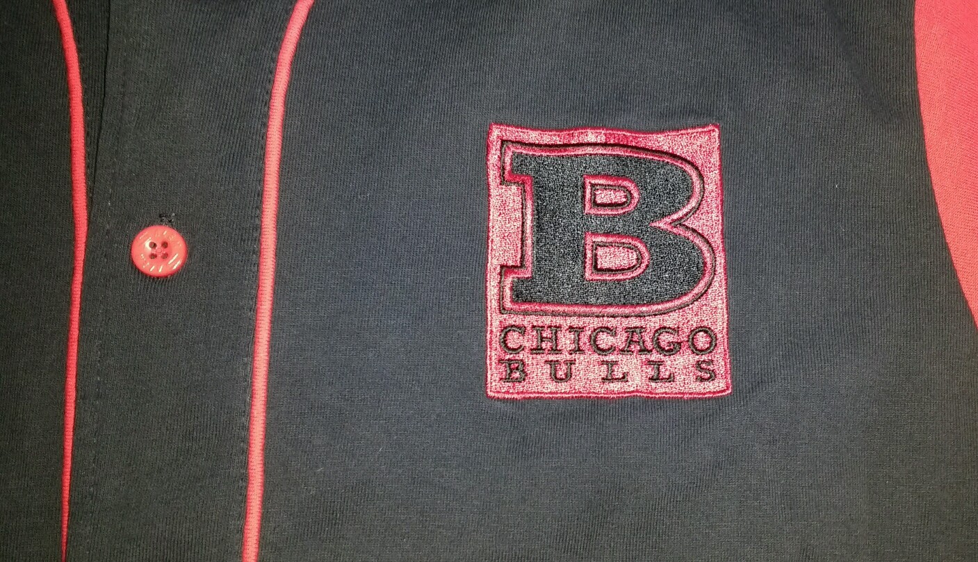 Maglia Chicago Bulls prima fila con bottoni maglietta uomo XL vintage Jordan Pippen