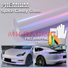 Space Candy Gloss Silver Lavender Metallic Sticker Decal Vinyl Wrap Sheet Film