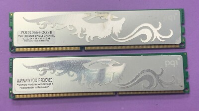  PQI TURBO 4GB(2X2GB) PC3-1333 COMPUTER RAM MEMORY PQI310664-2GSB