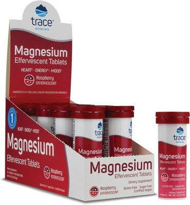 Trace Minerals Magnesium Effervescent - Healthy Heart & Energy Support Supplemen