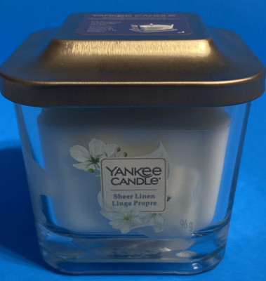 Yankee Candle SHEER LINEN Elevation Collection 96G Candle Europen Version Rare