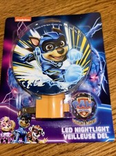 Paw Patrol Chase LED Night Light The Mighty Movie Wall Plug-In On/Off Switch