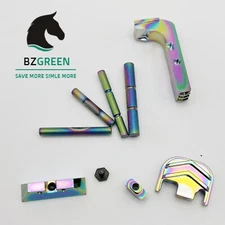 For GLOCK Gen 1-3 Front&Rear Sight Back Plate Extended Mag 4 Pin Kit Set Rainbow