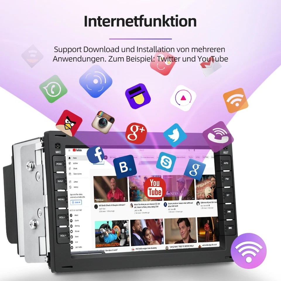 7" Android 15 Autoradio GPS Navi WiFi Für VW Polo 9N Passat B5 Golf Sharan T5 T4 - Bild 4 von 4