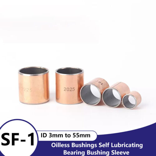 SF-1 Oilless Bushings Self Lubricating Bearing Bushing Sleeve ID 3mm to 55mm - Picture 1 of 8