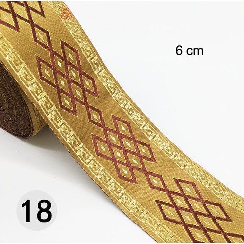 1M Floral Jacquard Ribbon Clothing Lace Fabric Garment Craft Decorative Ribbons - Picture 29 of 44