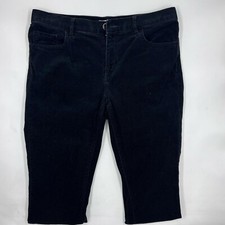 LOFT Womens Modern Skinny Corduroy Pants 6 Black Cotton Blend Stretch Skinny Leg