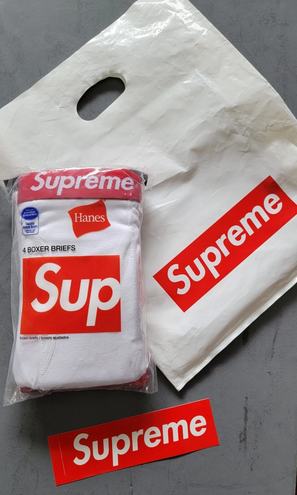 Boxer vintage 4 hommes Hanes SUPREME sous vêtement blanc serré M (32 34)
