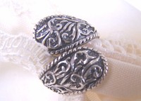Carolyn Pollack Diamond Cut Wrap Ring 925 Ss Size 9 To 11 Wonderful Condition Carolyn Pollack Diamond Cut Wrap Ring 925 Ss Size 9 To 11 Wonderful Condition