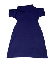 Sandra Darren Cowl Neck Sweater Dress Women’s Large Knit Short Sleeve Career