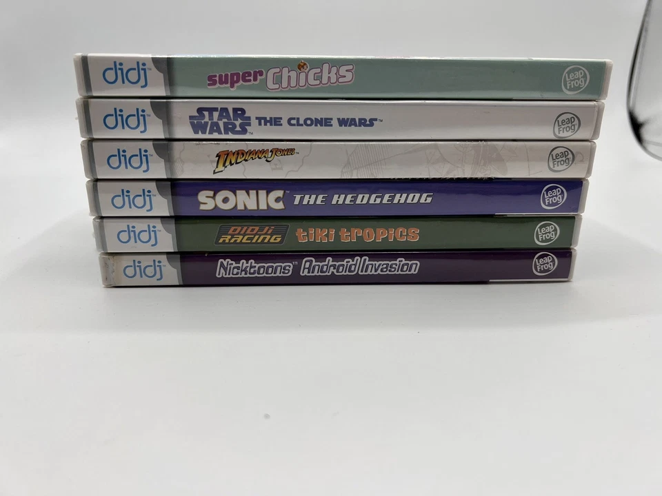 Lote de 6 Cartuchos de Juego Leap Frog Didj Learning Path Star Wars, Sonic, Indiana Foto 4 de 4