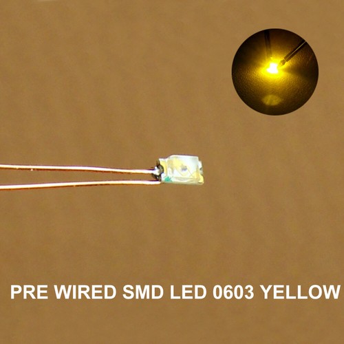 20pcs Pre-wired micro 0.1mm Copper Wire SMD LED 0603 Lights with Resistors - Picture 6 of 14