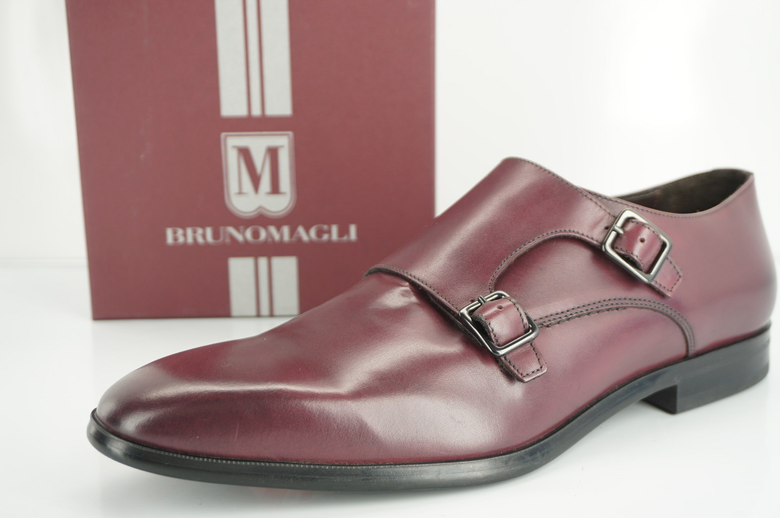 Bruno Magli Siracusa Purple leather Double Monk Strap Loafers Size 12 NIB 0 Scarpe classiche da uomo Bruno Magli Siracusa Purple leather Double Monk Strap Loafers Size 12 NIB 0 Scarpe classiche da uomo