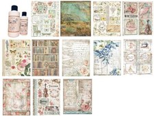 Stamperia Decoupage Rice Paper 6 sheets or Glue Choice of Vintage Themed Designs