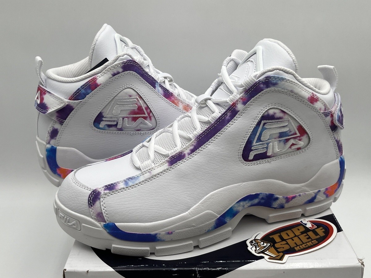 New FILA Grant Hill 2 Tie Dye Red White Blue Authentic Rare Ds