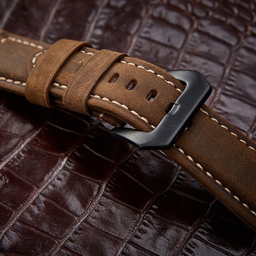 20/22/24/26mm Genuine Leather Watch Strap Wrist Band for Samsung Galaxy Watch - Picture 8 of 42